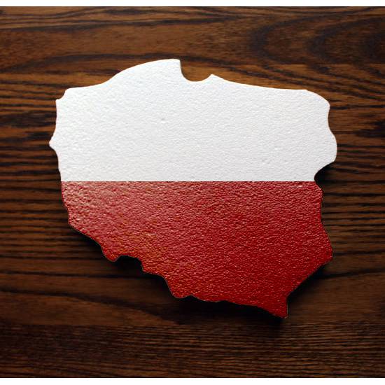 Kontury Kontur mapa Polski ze styropianu ORZEŁ 40cm