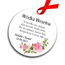 ZAWIESZKI na alkohol wódke ETYKIETY 50 szt ślub PR 624 ZAWIESZKI na alkohol wódke ETYKIETY 50 szt ślub PR 624