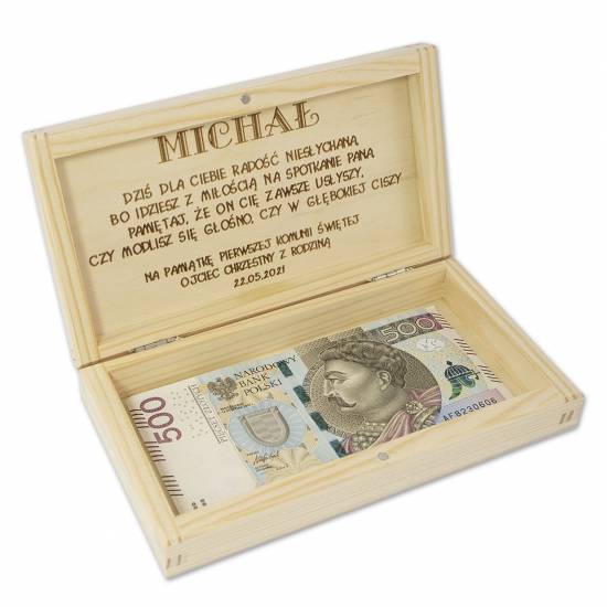 Pudełko Na Pieniądze Pamiątka Pierwszej Komunii