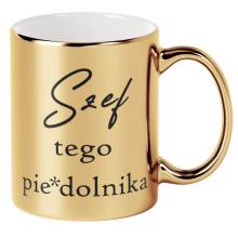 Kubek złoty prezent dla szefa , szefowej prezent elegancki dla niej niego N251