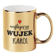 Kubek złoty prezent dla wujka, kolegi prezent elegancki dla niego N254