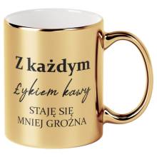 Kubek złoty prezent dla koleżanki szefowej przyjaciółki prezent elegancki dla niej N256