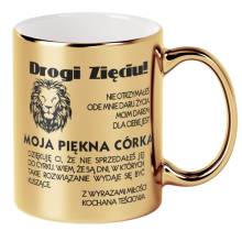 Kubek złoty prezent dla zięcia syna prezent elegancki dla niego N259