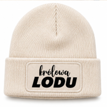 Czapka zimowa KREMOWA prezent mikołaja Królowa Lodu ŚMIESZNA UNISEX CZA1