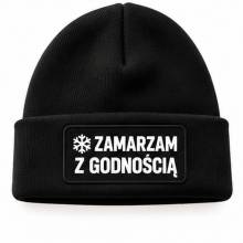 Czapka zimowa czarna prezent mikołaja urodziny święta ŚMIESZNA UNISEX CZA6