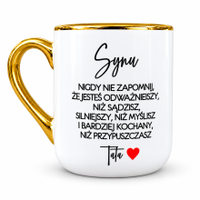Kubek dla Syna od Taty z Nadrukiem Prezent na Urodziny Dzień Dziecka ZŁB20