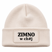 Czapka zimowa kremowa prezent mikołaja urodziny święta ŚMIESZNA UNISEX CZA5
