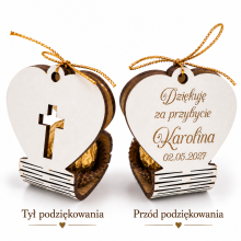 Podziękowanie dla gości Komunia Chrzest na czekoladki urodziny S102