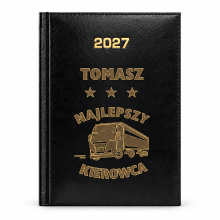 KALENDARZ DZIENNY A5 TERMINARZ 2027 KSIĄŻKOWY Z GRAWEREM LOGO prezent
