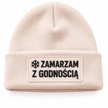 Czapka zimowa kremowa prezent mikołaja urodziny święta ŚMIESZNA UNISEX CZA6