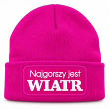 Czapka zimowa różowa prezent mikołaja urodziny ŚMIESZNA UNISEX CZA2