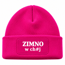 Czapka zimowa rożowa prezent mikołaja urodziny święta ŚMIESZNA UNISEX CZA5