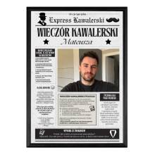 Ramka na Wieczór KAWALERSKI prezent dla pana młodego podziękowanie A3 RAM3