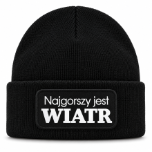 Czapka zimowa czarna prezent mikołaja urodziny ŚMIESZNA UNISEX CZA2