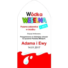Naklejki na wódkę weselną etykiety ślub krupnik PR 622