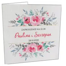 Zaproszenia ślubne na ślub zawiadomienia + koperta PR 495