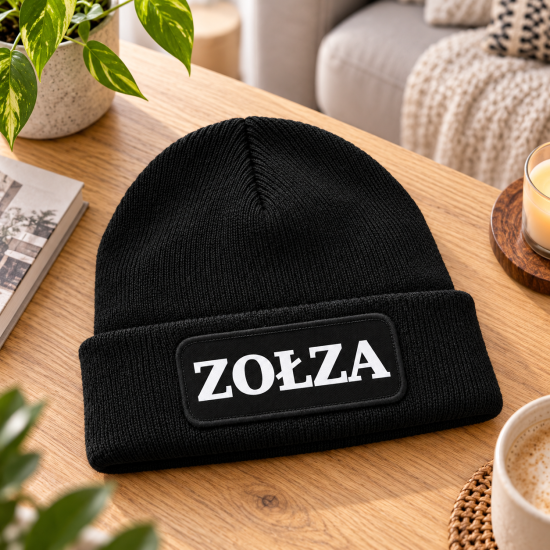 Czapka zimowa czarna prezent mikołaja urodziny święta ŚMIESZNA UNISEX CZA3