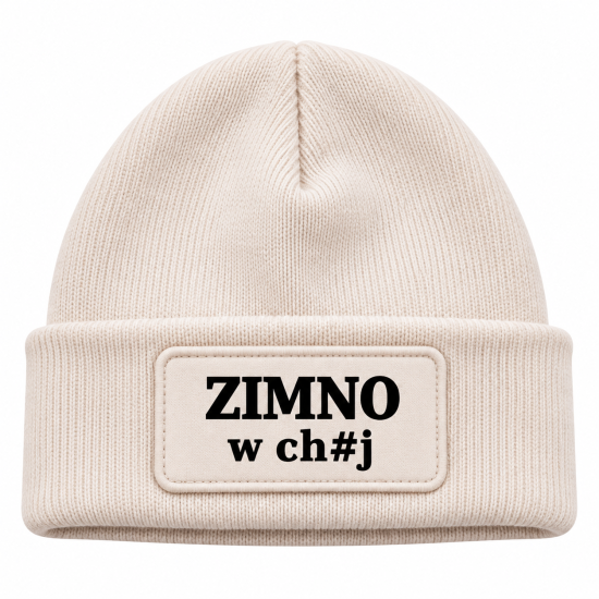 Czapka zimowa kremowa prezent mikołaja urodziny święta ŚMIESZNA UNISEX CZA5
