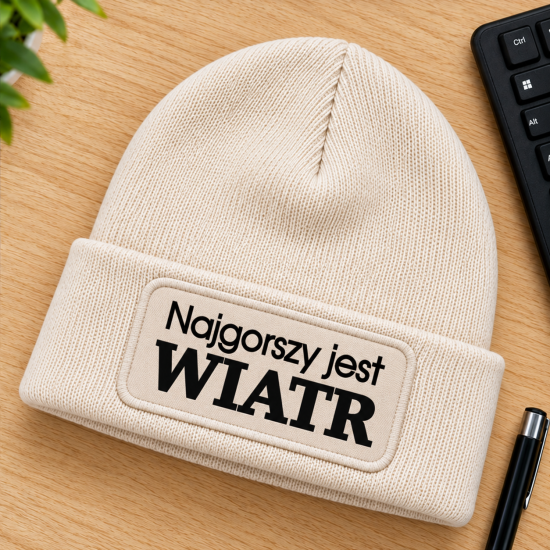 Czapka zimowa kremowa prezent mikołaja urodziny święta ŚMIESZNA UNISEX CZA2