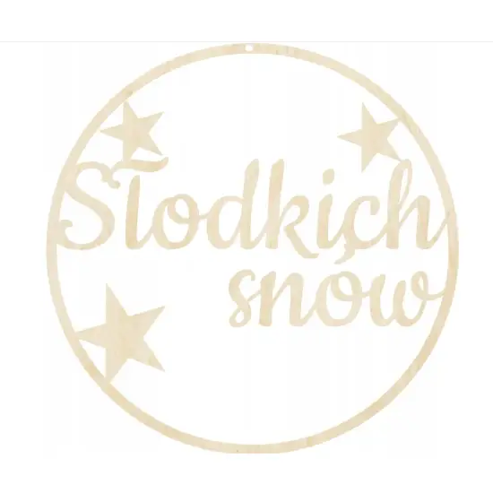 Obręcz Koło Łapacz snów 40 cm napis słodkich snów RP701