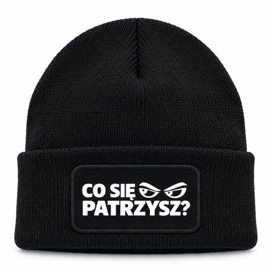Czapka zimowa czarna prezent mikołaja urodziny święta ŚMIESZNA UNISEX CZA4
