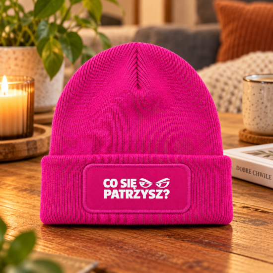 Czapka zimowa Różowa prezent mikołaja urodziny święta ŚMIESZNA UNISEX CZA4