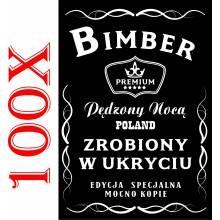 100 ETYKIETY NA BIMBER wódkę naklejki alkohol