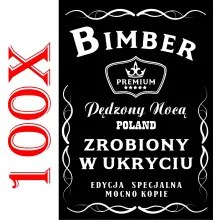 100 ETYKIETY NA BIMBER wódkę naklejki alkohol PR 496