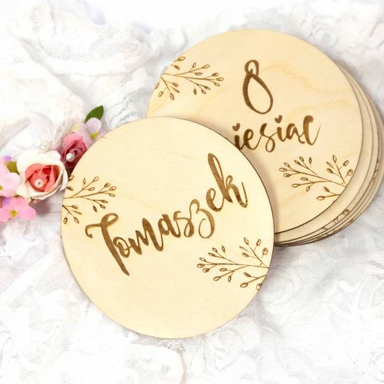 Tabliczki karty do zdjęć PIERWSZY ROK ŻYCIA 13 SZT RP598