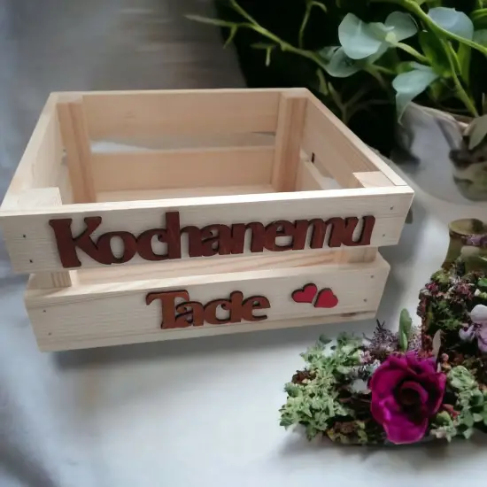 Podziękowanie koszyk skrzynka dla mamy taty ŚLUB PR 280