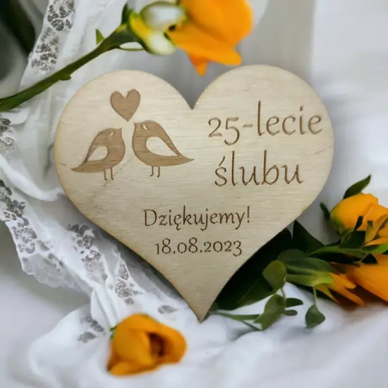 Podziękowanie Gości ślub rocznica magnes 10szt RP783