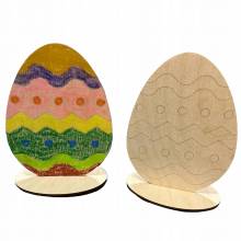 Jajko jajka Wielkanocne stojące do samodzielnego malowania z zarysem