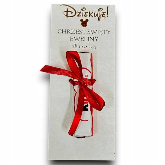 Podziękowania dla gości MERCI na chrzest Disney RP794