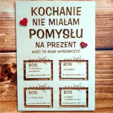 BON DLA NIEGO NIEJ walentynki prezent dyplom RP740