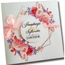 Zaproszenia ślubne na ślub zawiadomienia + koperta DIAMENT PR 606